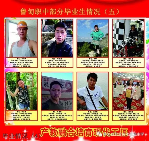 魯?shù)榭h職業(yè)技術(shù)高級中學(xué)畢業(yè)情況（4）