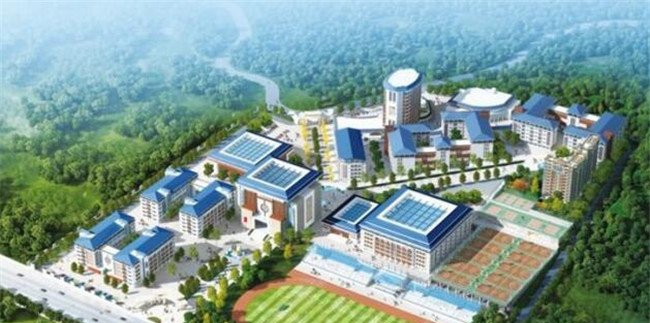 思南縣中等職業(yè)學校全景鳥瞰圖