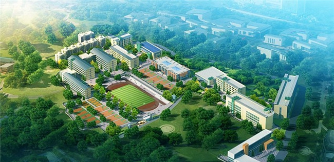 安順機(jī)械工業(yè)學(xué)校鳥(niǎo)瞰全景圖