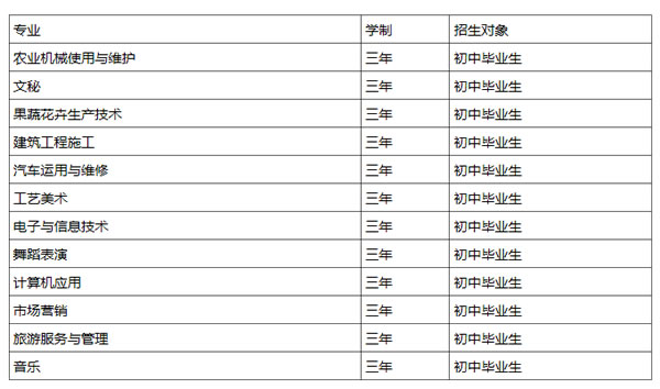 魯?shù)榭h職業(yè)技術(shù)高級(jí)中學(xué)專業(yè)分類(lèi)