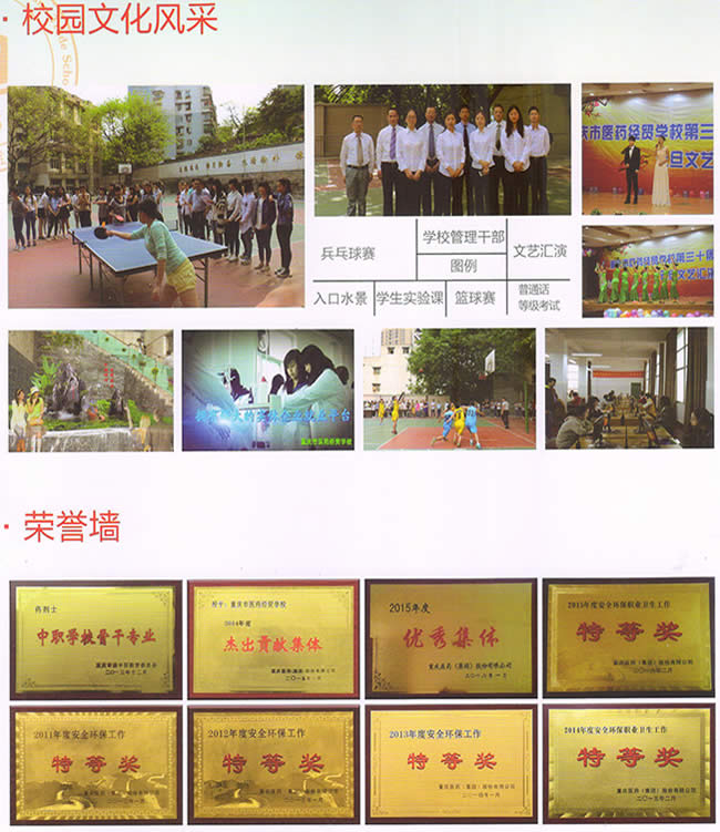 重慶醫(yī)藥經(jīng)貿(mào)學(xué)校校園文化風(fēng)采及榮譽